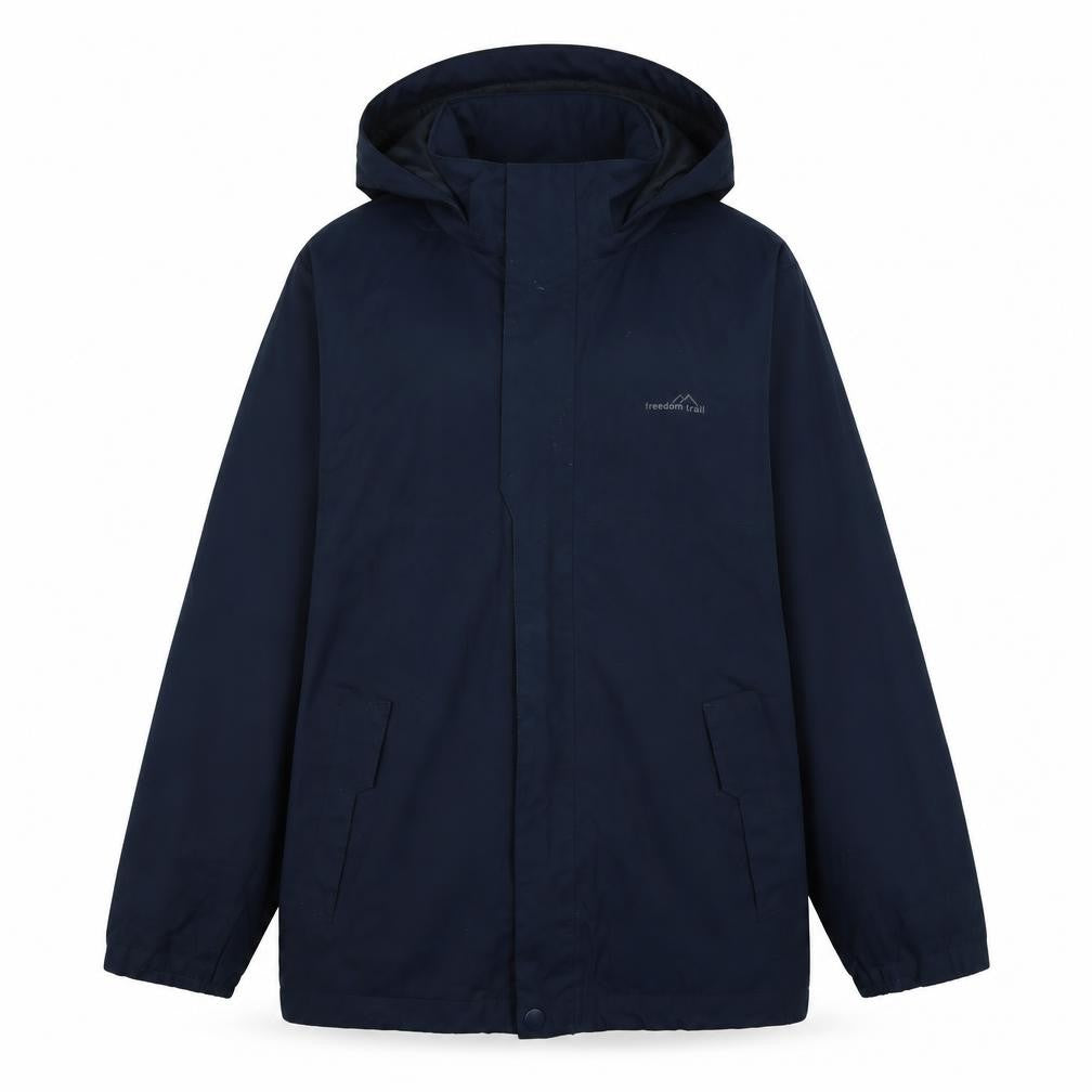 Freedom Trail Womens Blue 3-in-1 Jacket Jacket Size M Zip - Logo