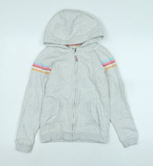 Nutmeg Girls Grey Jacket Size 13-14 Years Zip - Logo