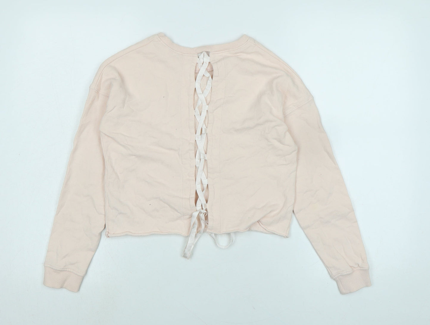 Miss Selfridge Womens Pink Polyester Pullover Sweatshirt Size 4 - Logo