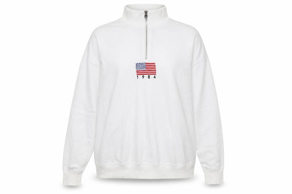 Daisy Street Womens Silver Polyester Pullover Sweatshirt Size 14 - Logo