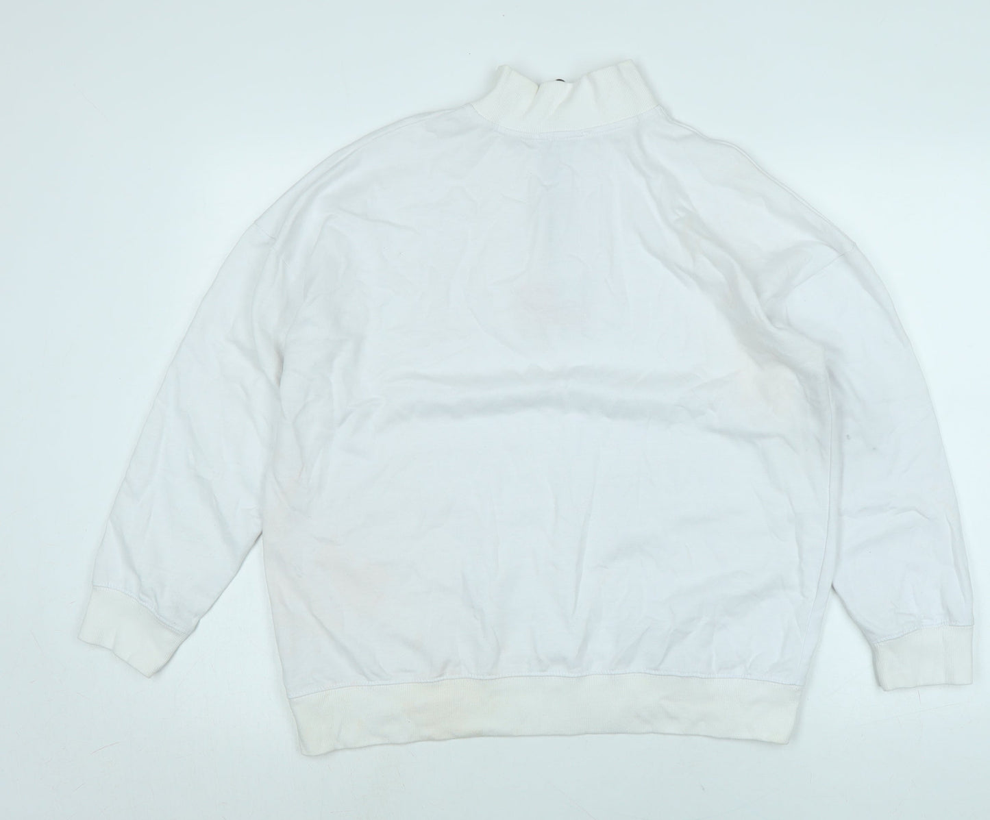 Daisy Street Womens Silver Polyester Pullover Sweatshirt Size 14 - Logo