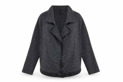 TS Womens Grey V-Neck Polyester Shrug Jumper Size S