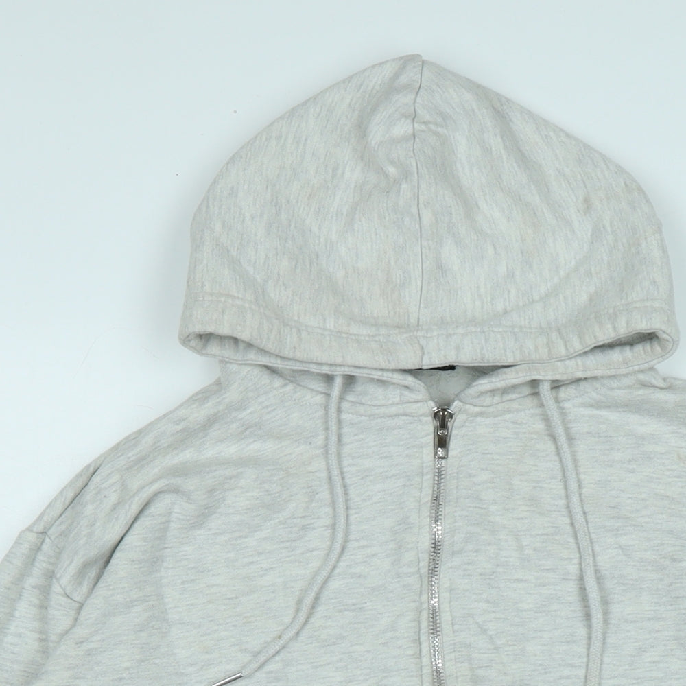 PRETTYLITTLETHING Womens Grey Jacket Size 16 Zip