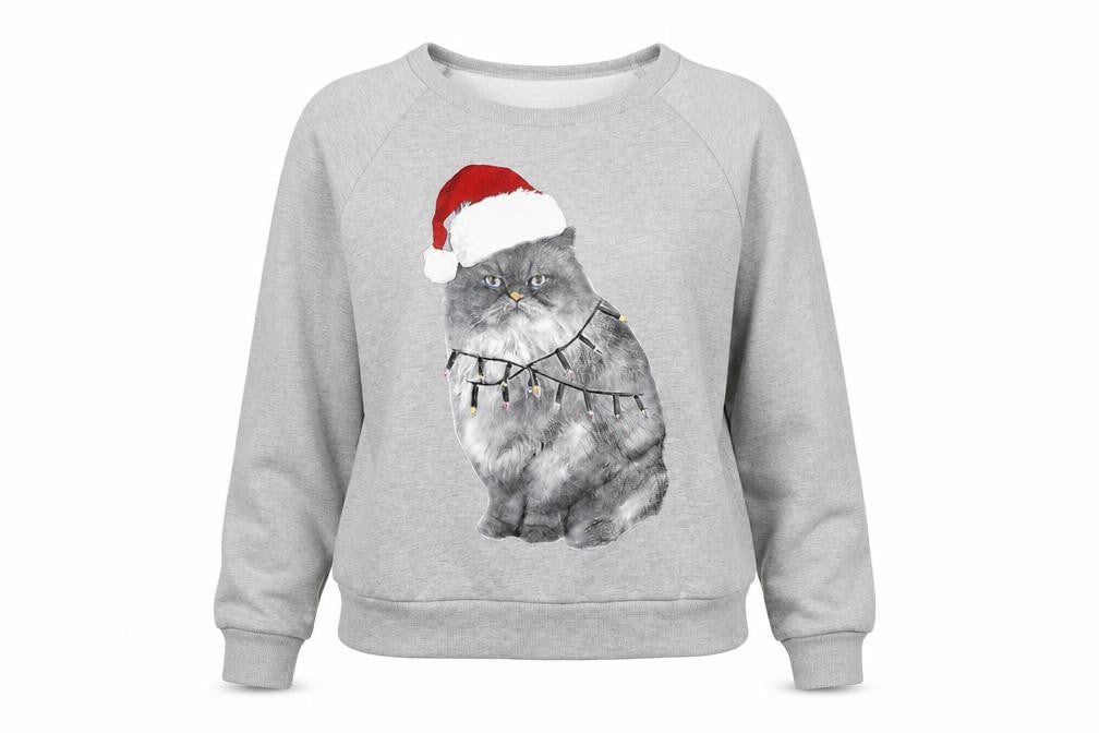New Look Womens Grey Polyester Pullover Sweatshirt Size 10