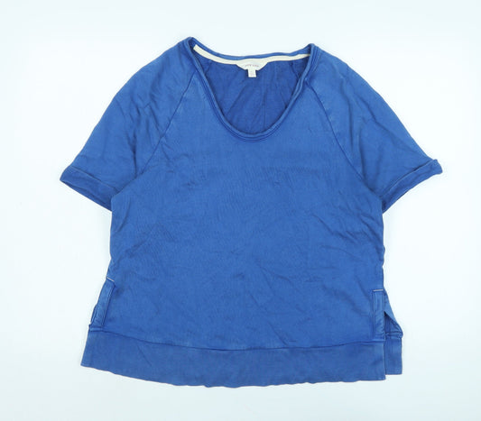 Per Una Womens Blue Polyester Pullover Sweatshirt Size S