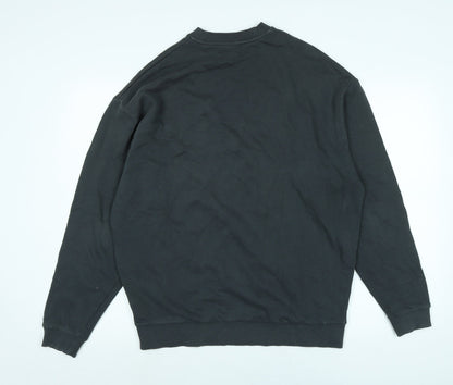 Back view of ASOS women’s grey polyester pullover sweatshirt, size M