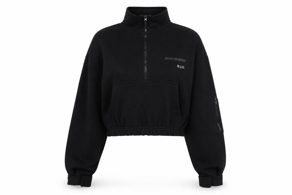Boohoo Womens Black Polyester Pullover Sweatshirt Size 10