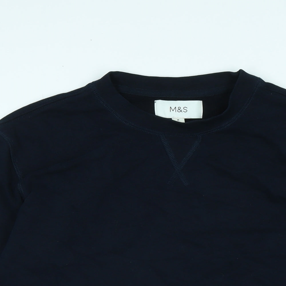 Marks and Spencer Womens Blue Polyester Pullover Sweatshirt Size M