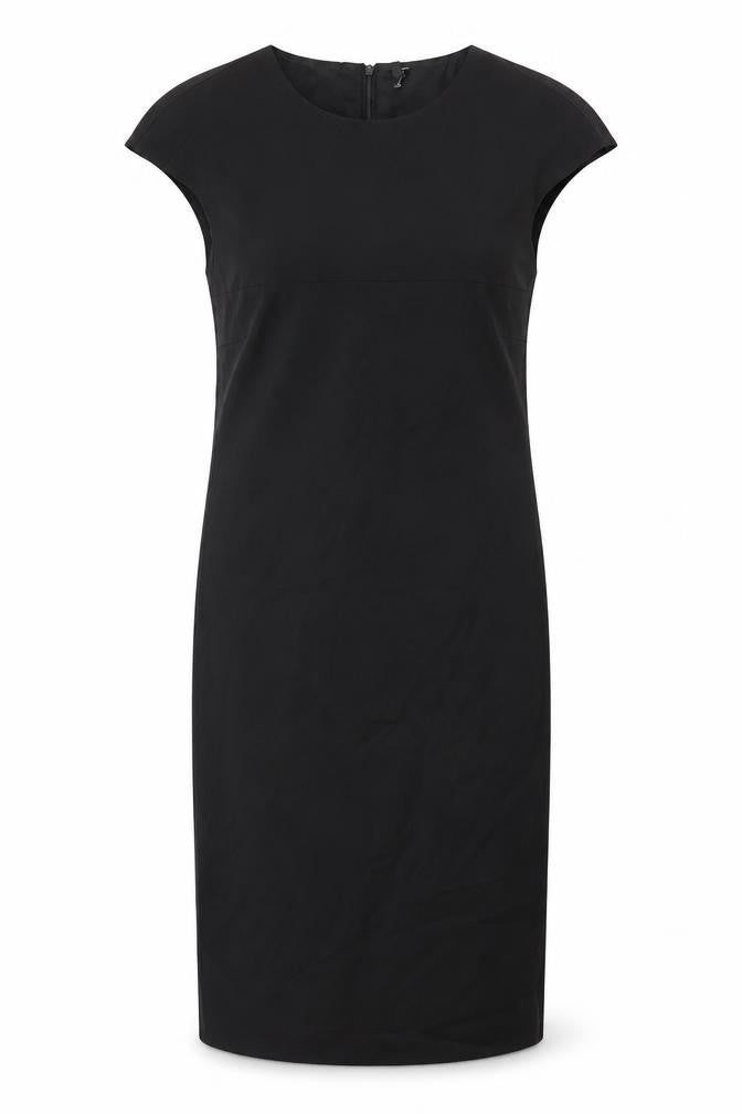 United Colors of Benetton Womens Black Viscose Pencil Dress Size S Round Neck