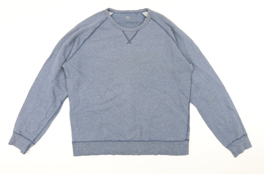 Uniqlo Womens Blue Polyester Pullover Sweatshirt Size L