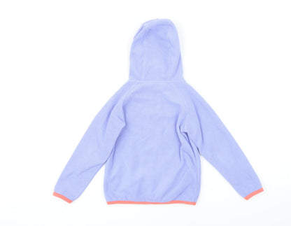 Back view of Hi Gear girls’ purple jacket, size 5-6, years zip