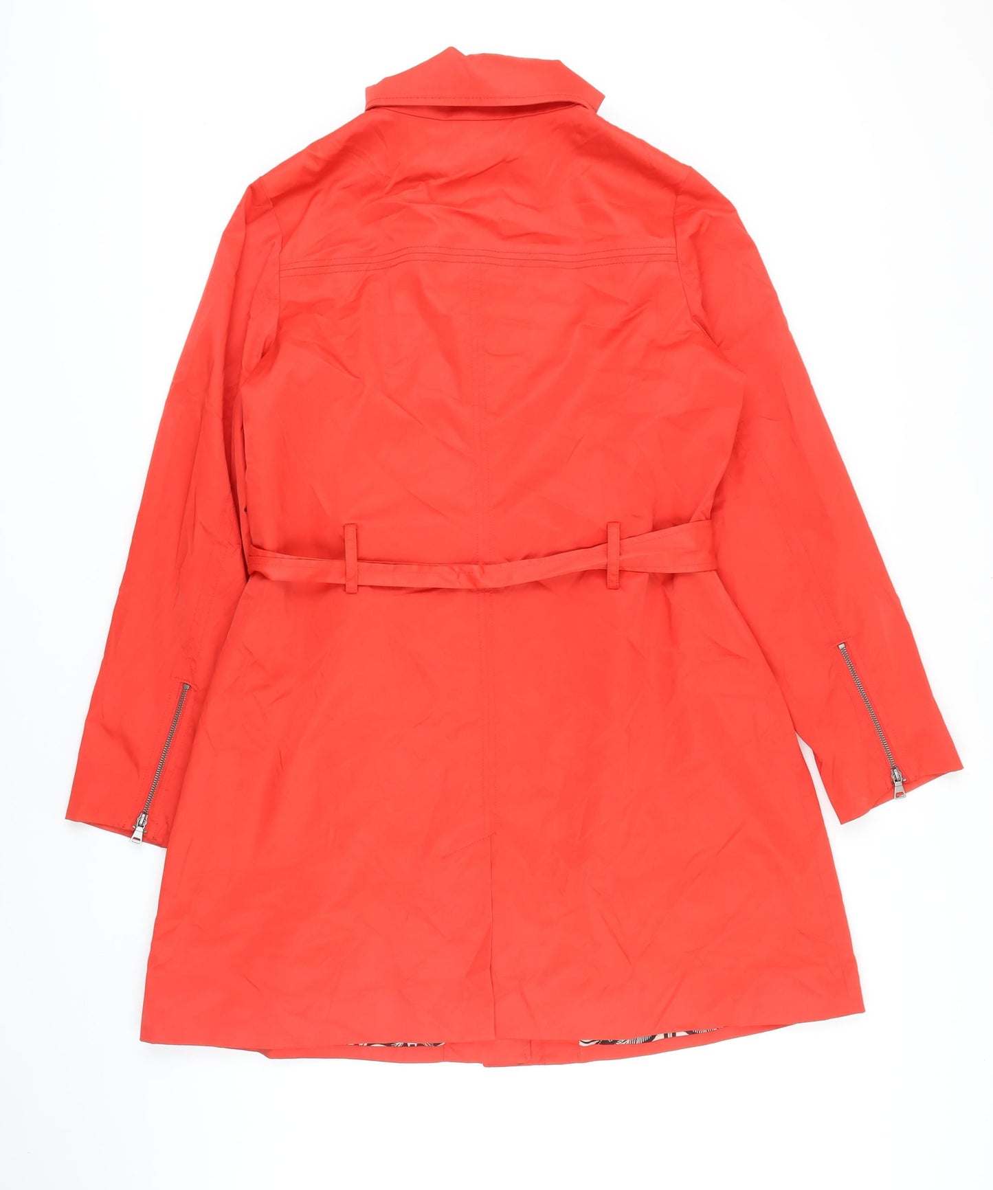 Mossimo Womens Red Rain Coat Coat Size M Zip
