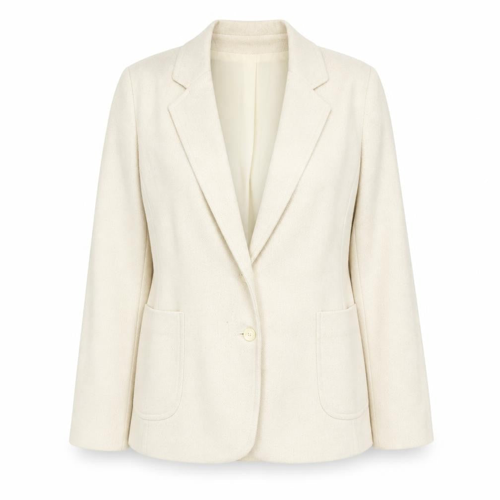 G. Womens Ivory Jacket Blazer Size 12 Button