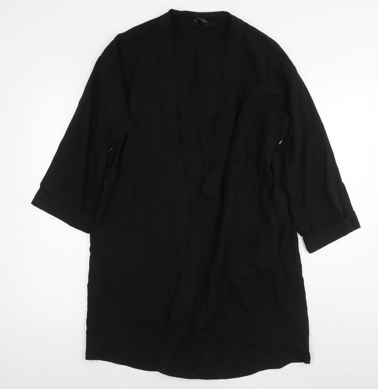 Dorothy Perkins Womens Black Kimono Blazer Size 14
