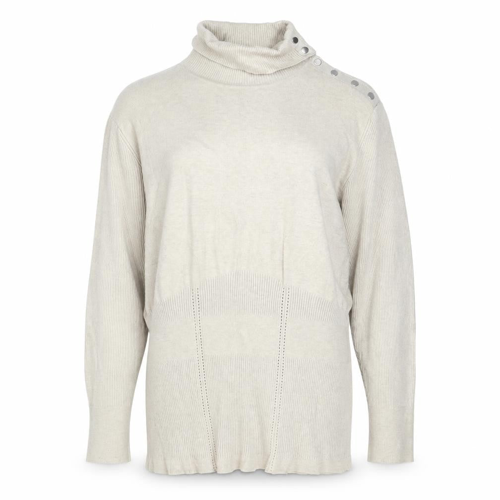 Addition Elle Womens Beige Roll Neck Rayon Pullover Jumper Size 3XL