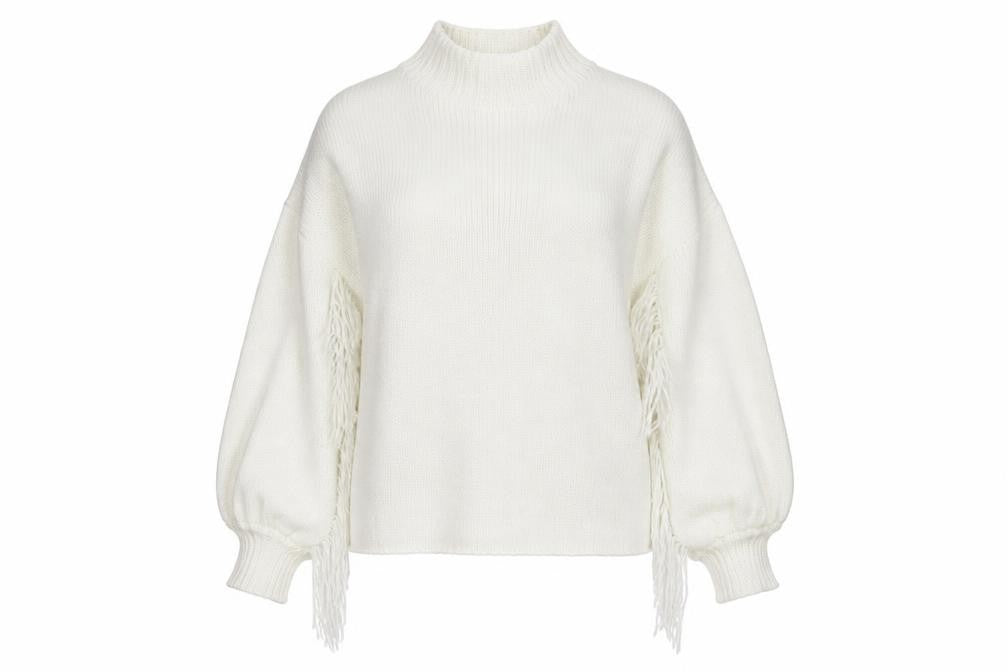 Missguided Womens White Round Neck Acrylic Pullover Jumper Size 16