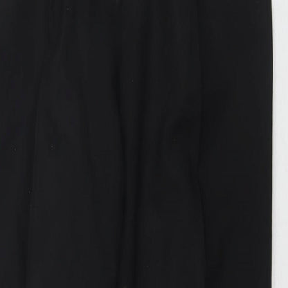 Bonmarché Womens Black Polyester Trousers Size 12 L27 in Regular Zip
