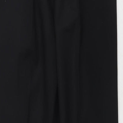 Bonmarché Womens Black Polyester Trousers Size 12 L27 in Regular Zip