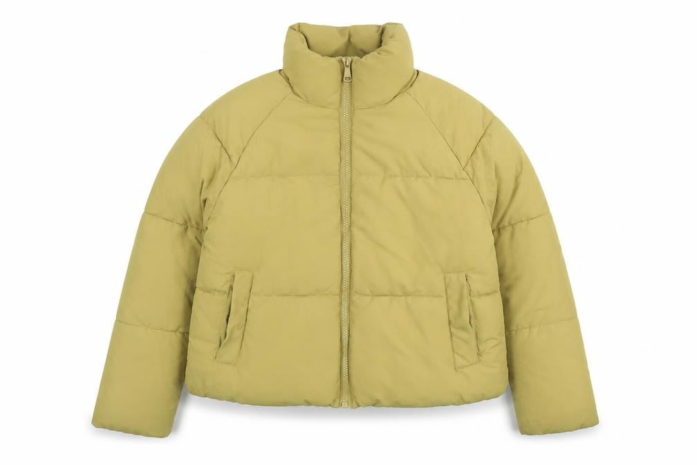 Monki Womens Yellow Parka Jacket Size S Zip