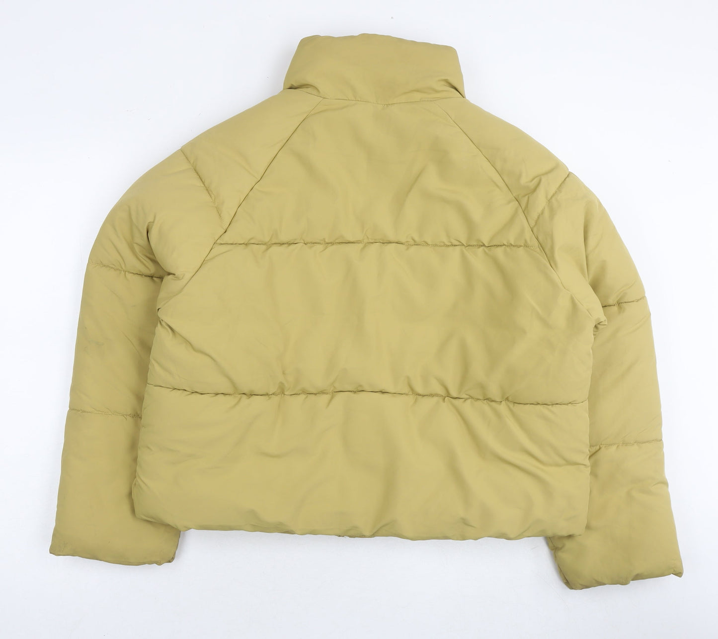 Monki Womens Yellow Parka Jacket Size S Zip