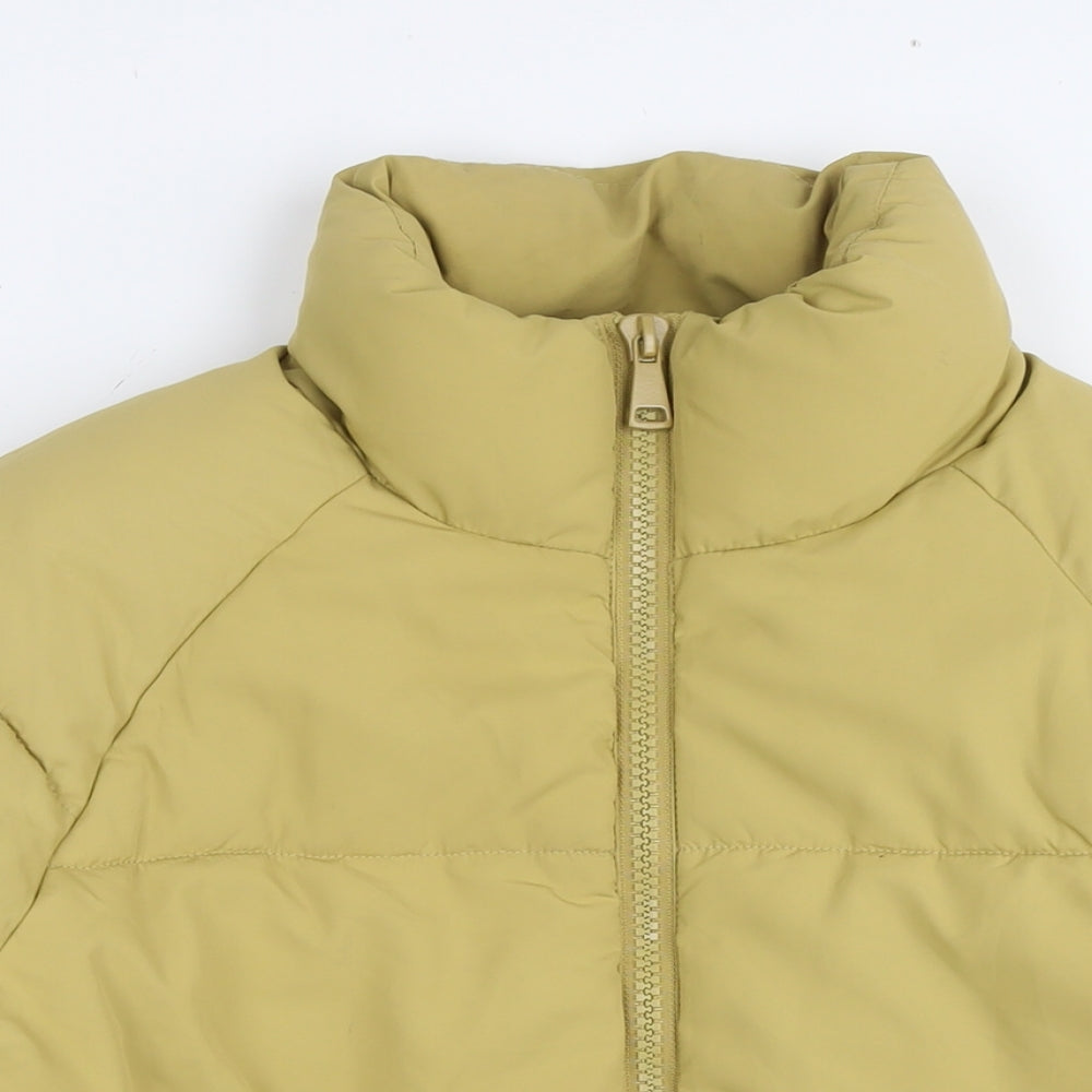 Monki Womens Yellow Parka Jacket Size S Zip