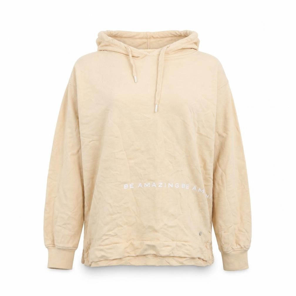 Broadway Womens Beige Cotton Pullover Hoodie Size L Pullover - Be Amazing