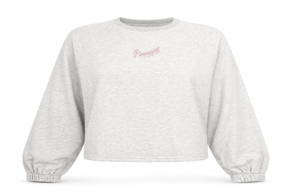 Pineapple Womens Grey Cotton Pullover Sweatshirt Size 10 Pullover - Logo Size 10-12