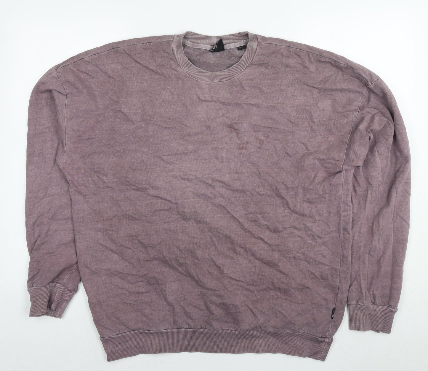 ONLY & SONS Mens Purple Cotton Pullover Sweatshirt Size M