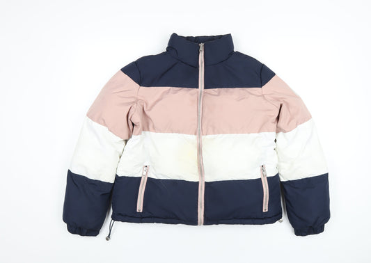 Greencoast Womens Blue Puffer Jacket Coat Size M Zip