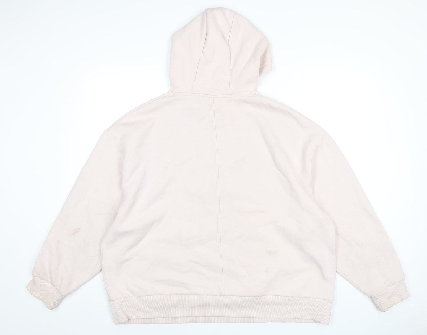 COLLUSION Womens Pink Cotton Pullover Hoodie Size 10 Pullover