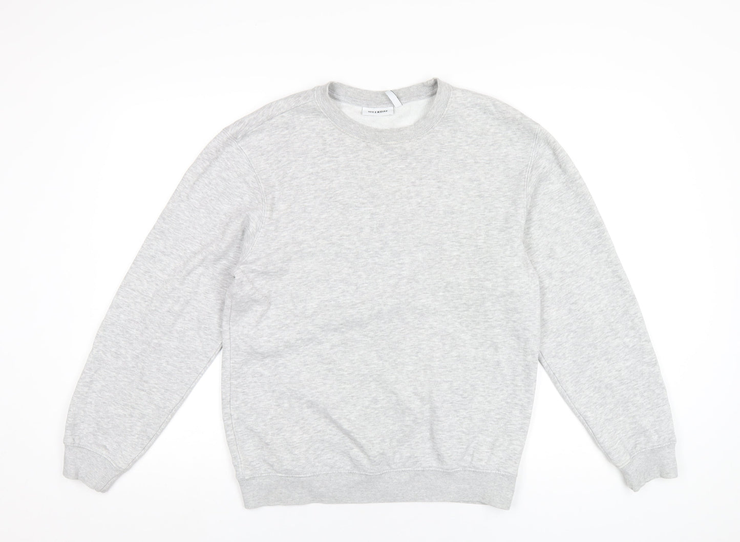Weekday Womens Grey Cotton Pullover Sweatshirt Size XS Pullover