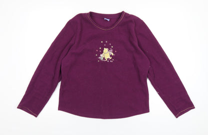 Disney Womens Purple Polyester Pullover Sweatshirt Size 10 Pullover - Winnie the Pooh