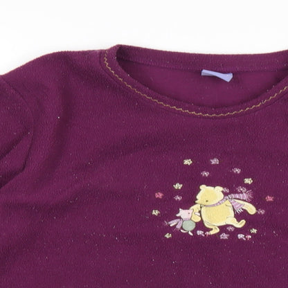 Disney Womens Purple Polyester Pullover Sweatshirt Size 10 Pullover - Winnie the Pooh