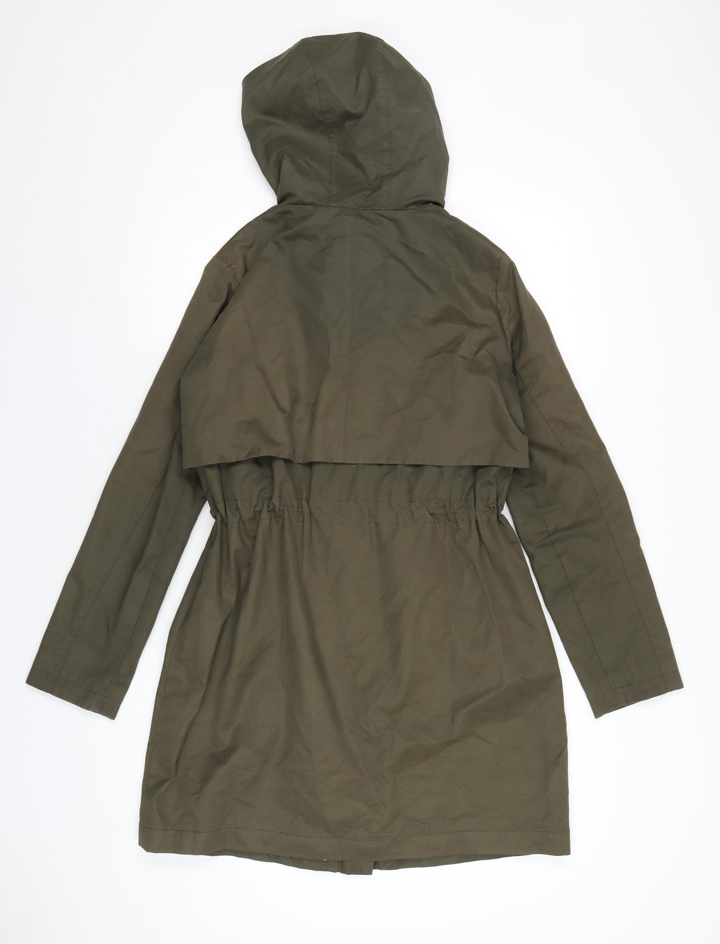 Oasis Womens Green Parka Coat Size XS Zip