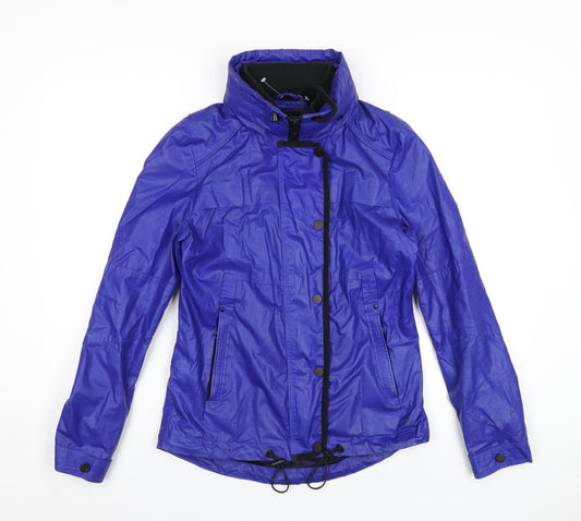 NEXT Womens Blue Rain Coat Coat Size 6 Zip