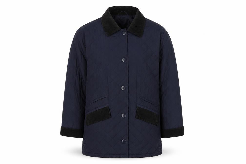 BDG Mens Blue Quilted Coat Size M Button