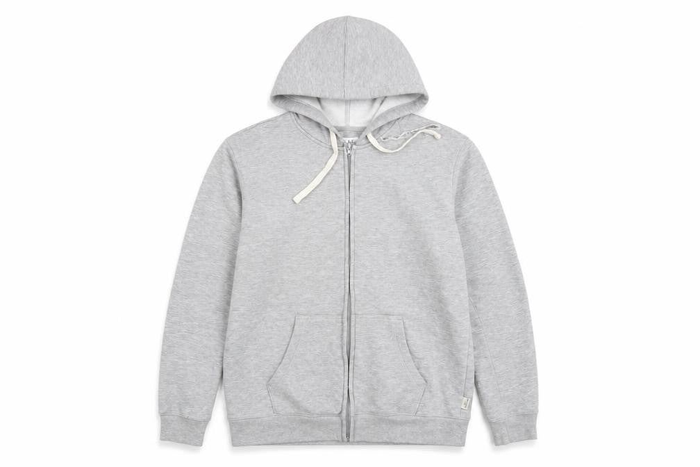 Easy Mens Grey Cotton Full Zip Hoodie Size M