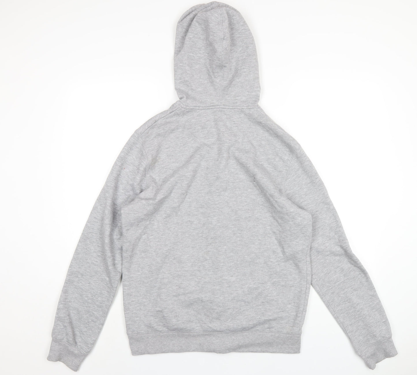 Easy Mens Grey Cotton Full Zip Hoodie Size M