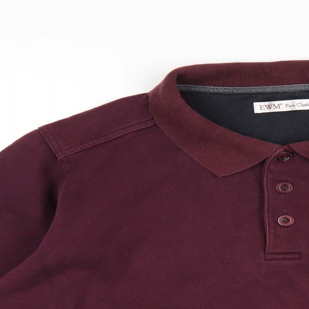 EWM Mens Purple Cotton Pullover Sweatshirt Size S
