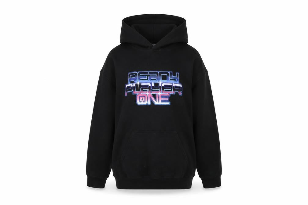 Ready Player One Boys Black Cotton Pullover Hoodie Size S Pullover