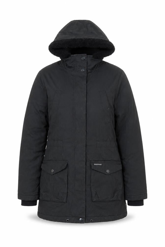 Eastpak Womens Black Jacket Size S Zip - Hooded Logo