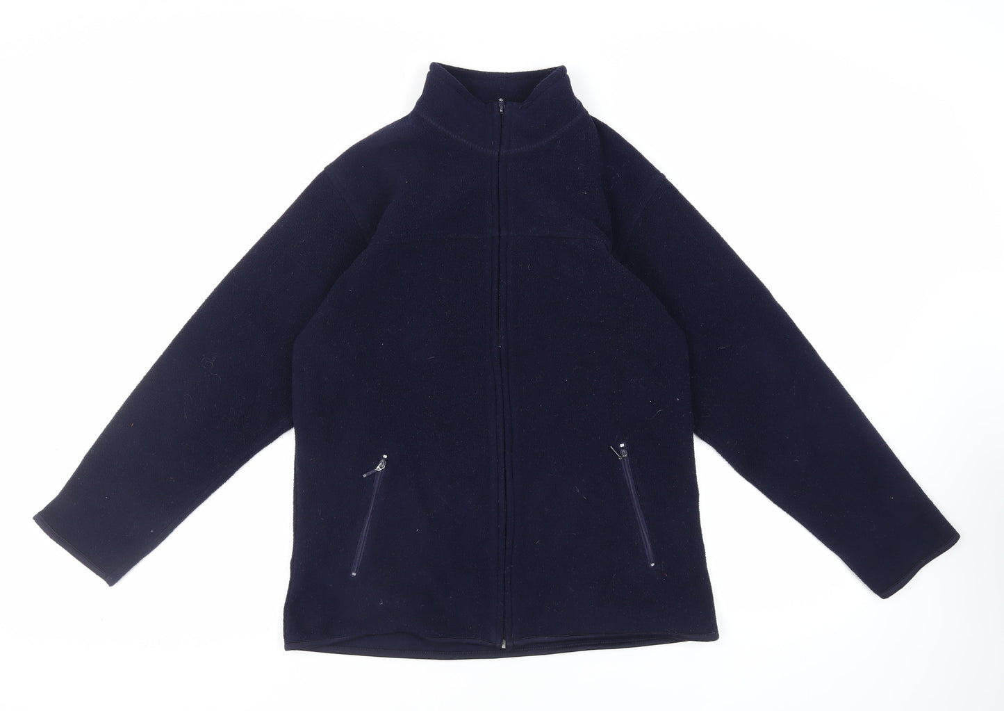 EWM Womens Blue Jacket Size S Zip - Zipped Pockets