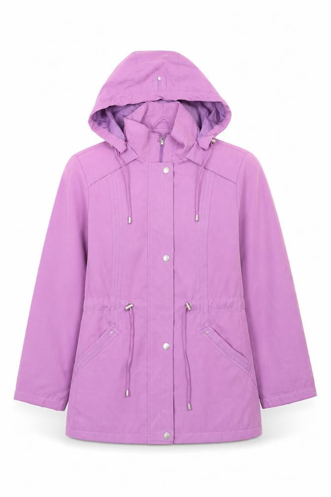 Bonmarché Womens Purple Jacket Size M Zip - Hooded