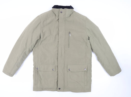 Brook Taverner Mens Green Jacket Size 38 Zip