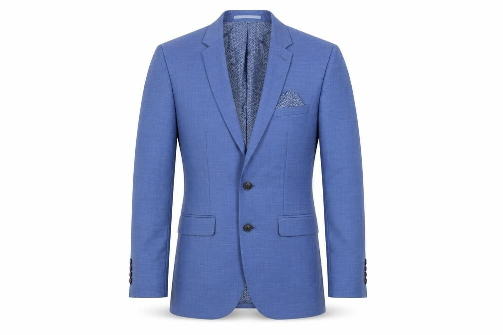 Burton Mens Blue Polyester Jacket Suit Jacket Size 36 Regular