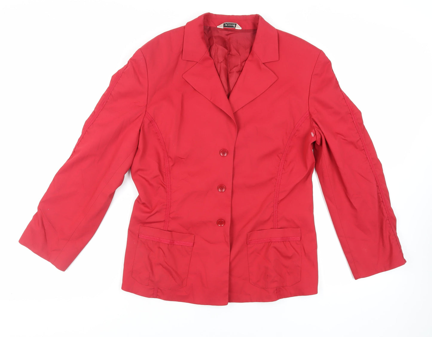 Savannah Womens Red Jacket Blazer Size 12 Button