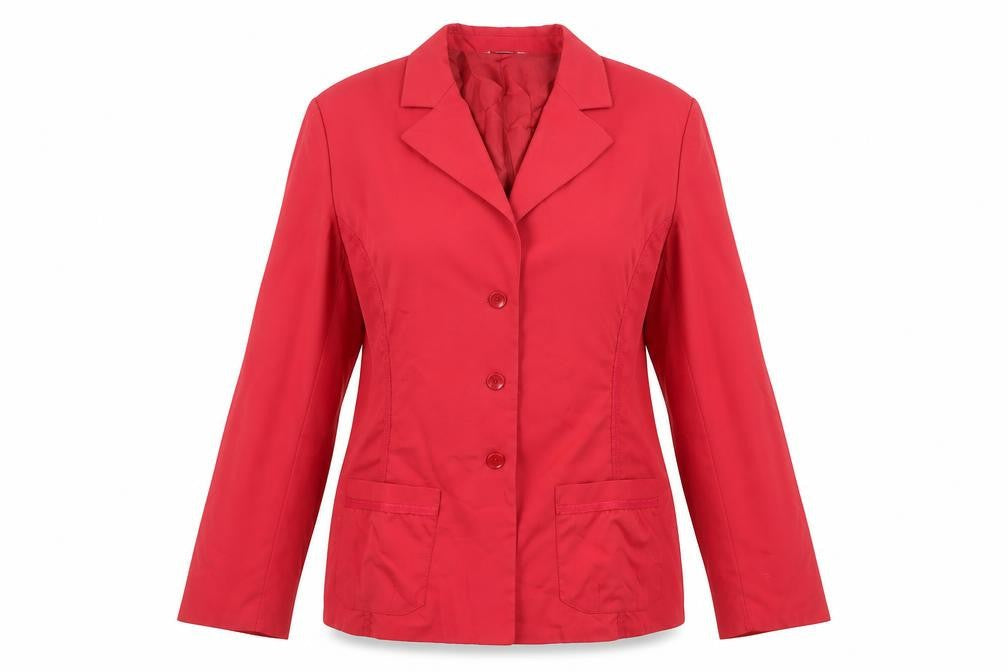 Savannah Womens Red Jacket Blazer Size 12 Button