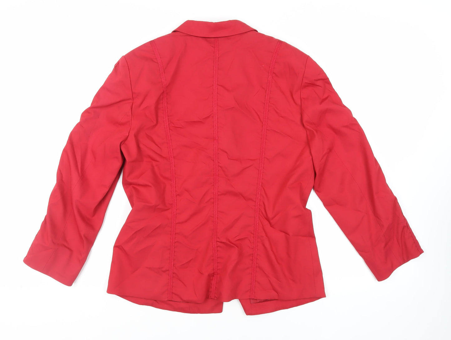 Savannah Womens Red Jacket Blazer Size 12 Button
