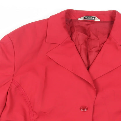 Savannah Womens Red Jacket Blazer Size 12 Button