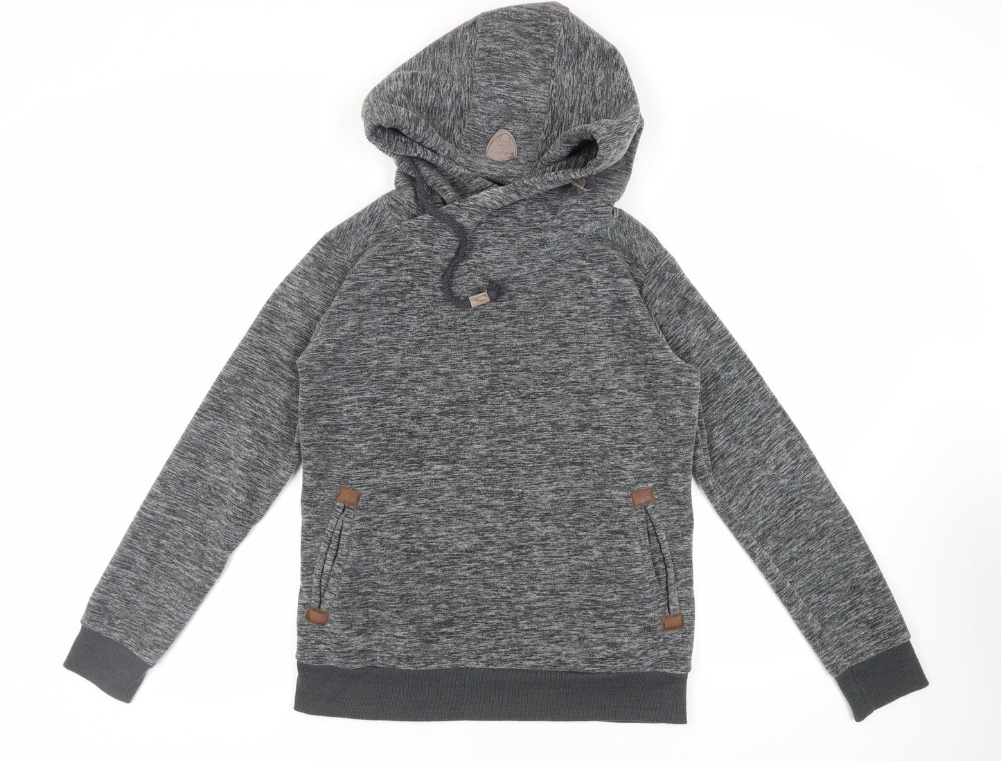 Sublevel Womens Grey Polyester Pullover Hoodie Size L Pullover